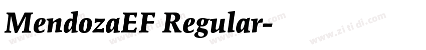 MendozaEF Regular字体转换